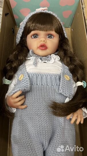 Кукла реборн 55 см девочка интерактивная