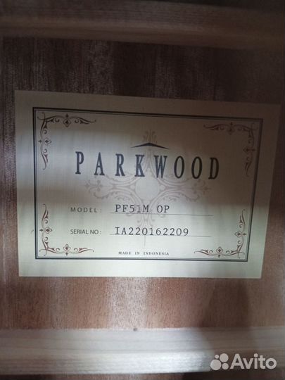 Акустическая гитара ParkWood PF51M OP