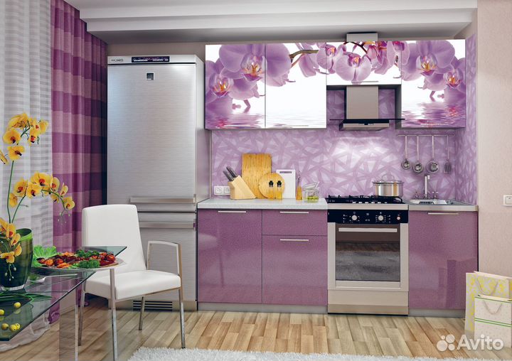 Кухонный гарнитур София с фотопечатью