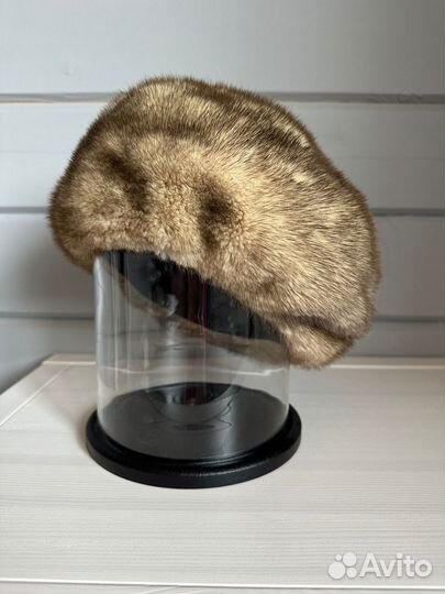Норковый мягкий берет женский размер единый
