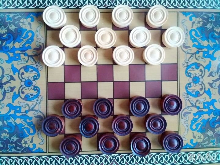 Нарды, шахматы, шашки. 3 в 1. Новые. Дерево