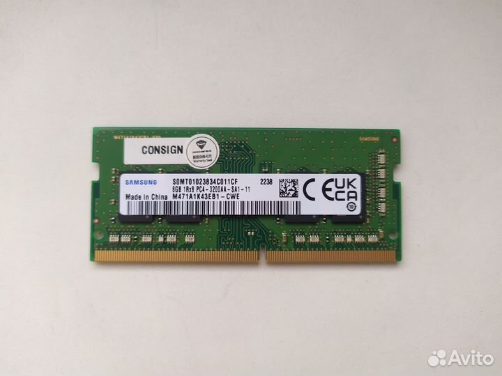 Оперативная память so-dimm ddr4 8 гб 3200 mhz