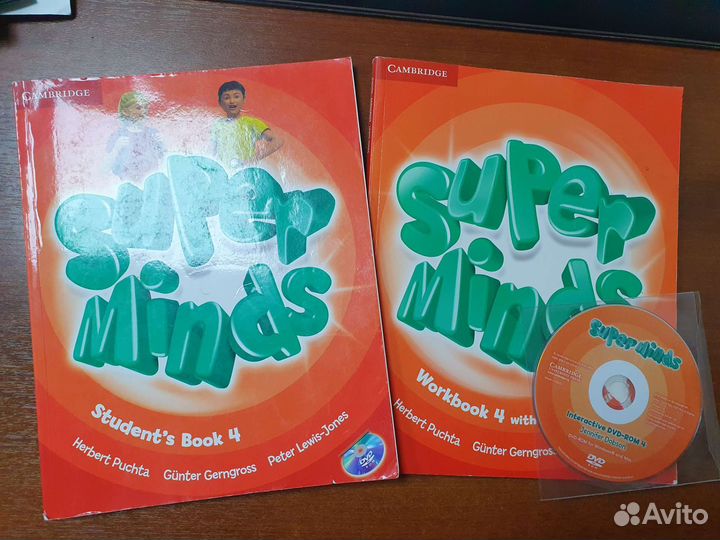 Учебник и рабочая тетрадь super minds 4+dvd