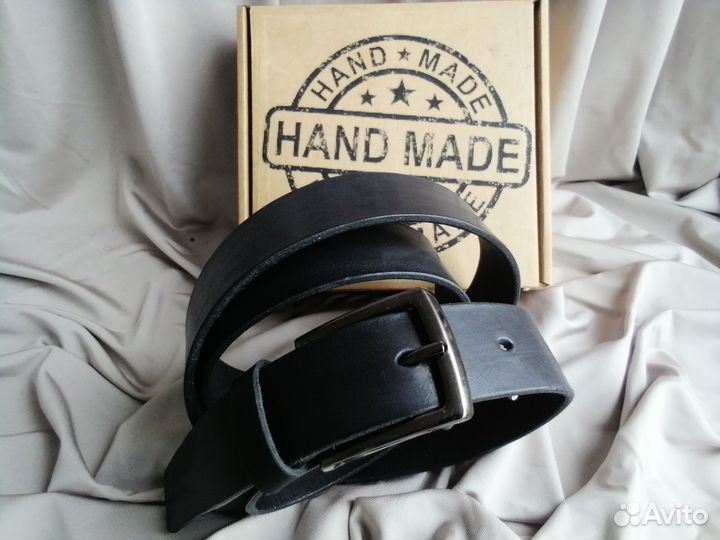 Мужской кожаный ремень ручной работы