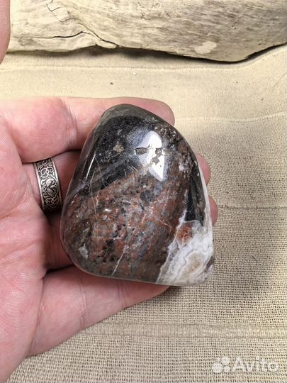 Крейзи Агат чёрный 130гр. Минералы, камни