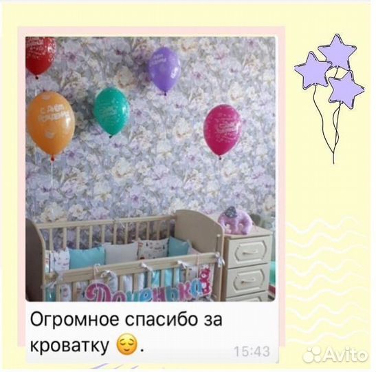 Детская кроватка трансформер 3 в 1