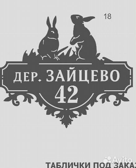 Адресная табличка металлическая