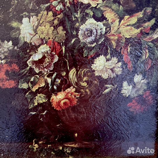 Репродукция голландского натюрморта середины XX века