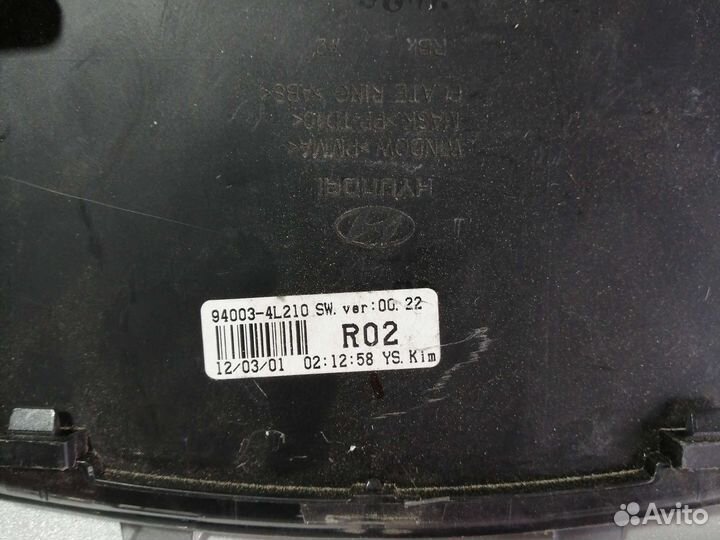 Hyundai Solaris панель приборов 2010-2016