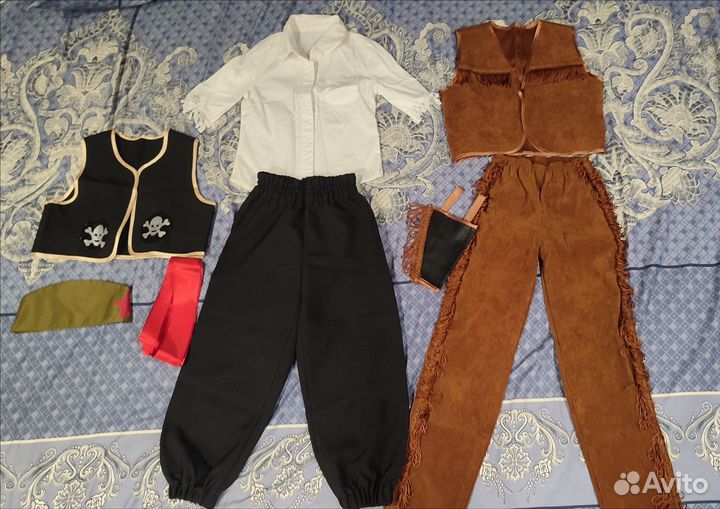 Карнавальные костюмы пират и ковбой цена за 2 к-та