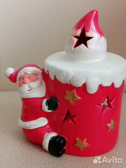 Подсвечник дед мороз. Статуэтка слоники, нефрит