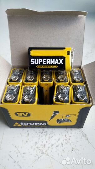 Батарейки krona 9V (10шт) солевые