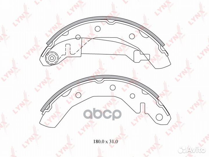 Колодки тормозные барабанные зад BS1801 LYN