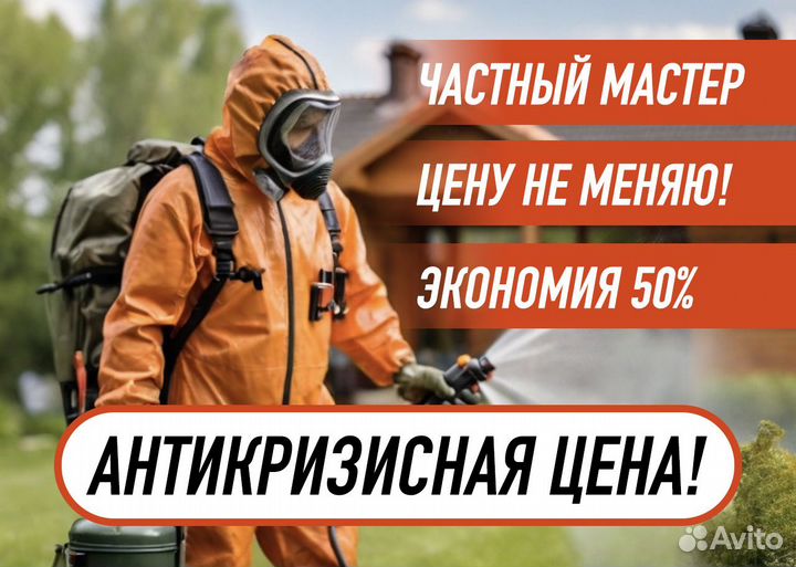 Обработка участка от клещей и комаров Казань