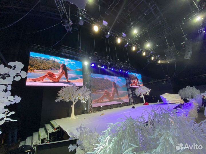 Аренда телевизора, светодиодных экранов, звук-свет