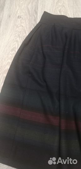 Юбка в складу миди 52-54 размера. Синий в полоску
