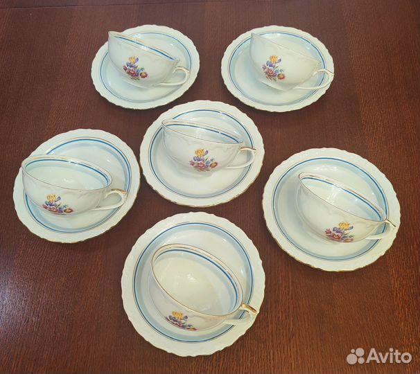 Чайный сервиз Мейсенский букет,kahla ГДР