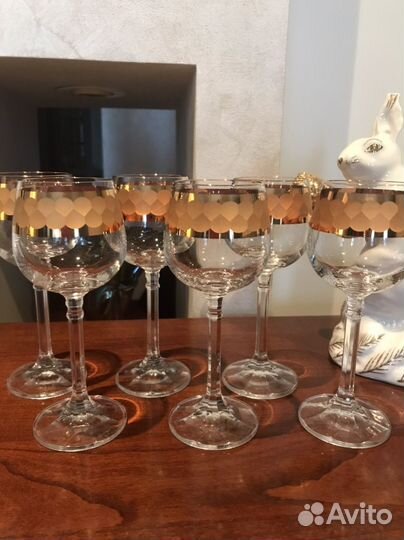 Хрустальные рюмки Богемия винтаж 80-е г