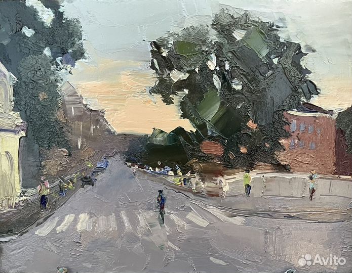 Картина маслом городской пейзаж Санкт-Петербург