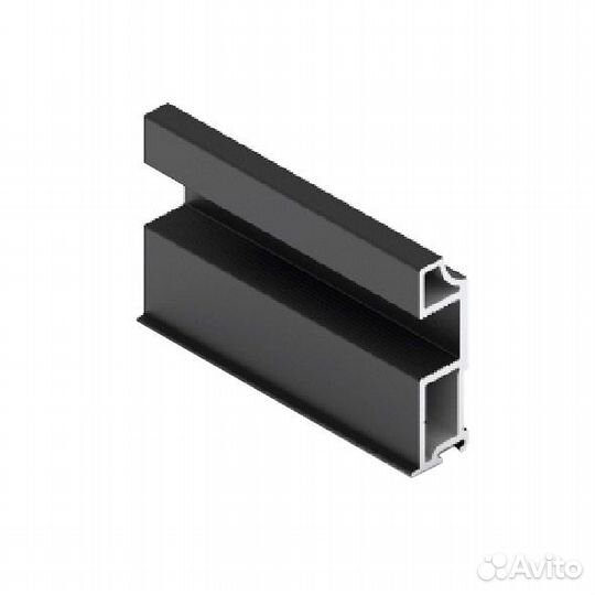 Черный матовый вертикальный профиль Slim Line (065