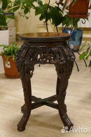 Резной табурет. Китай. Дерево. Ручная работа