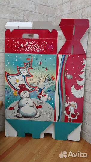 Коробка большая новогодняя