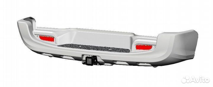 Силовой бампер задний Тoyota под доп.оборуд. белый