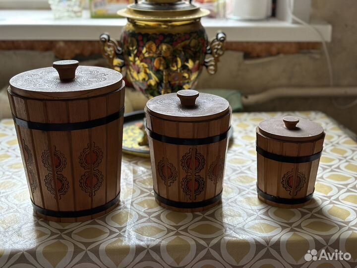 Горшки деревянные винтаж СССР