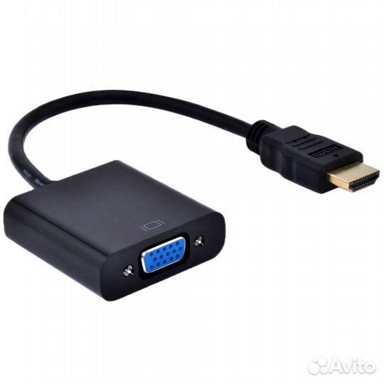 Переходник hdmi-VGA+AUX+micro USB 0.1м (черный)
