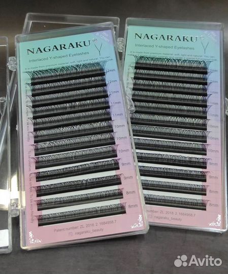 Готовые пучки для наращивания ресниц YY нагараку