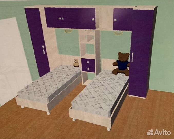 Модульная детская и шкаф