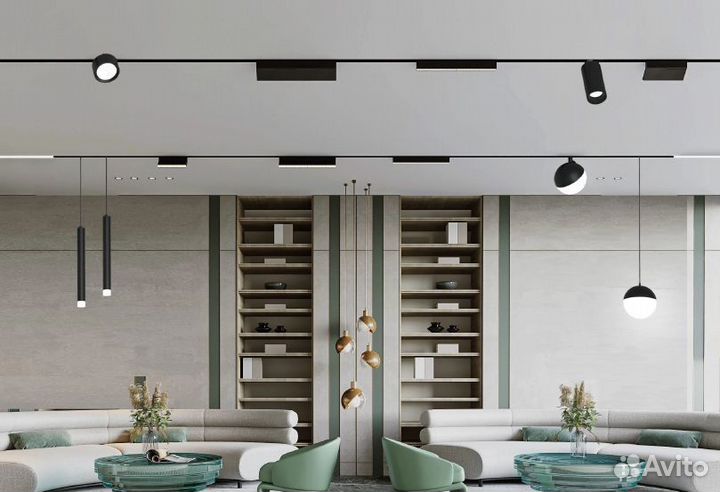 Магнитный трек 100см для потолка из гкл