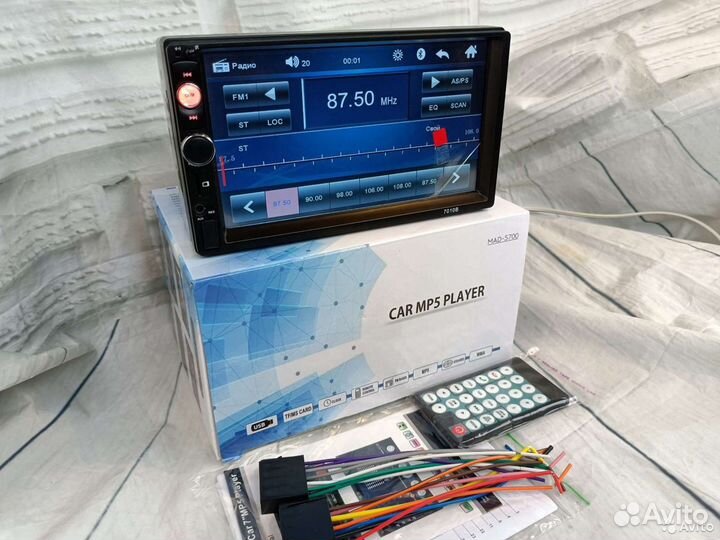 Магнитола 2din с AUX bluetooth