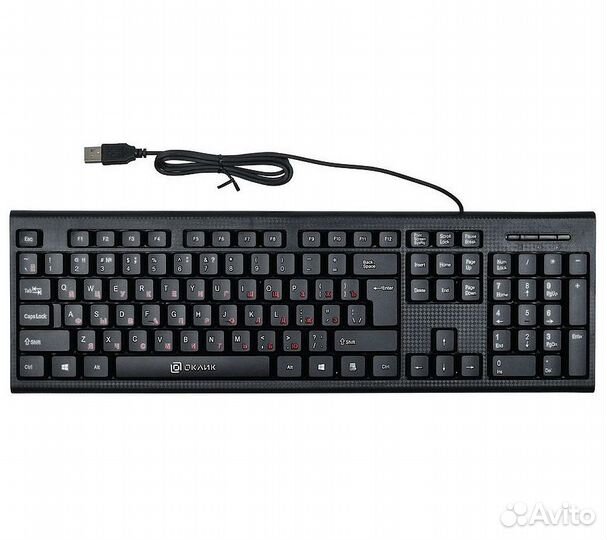 Клавиатура Оклик 120M, черный
