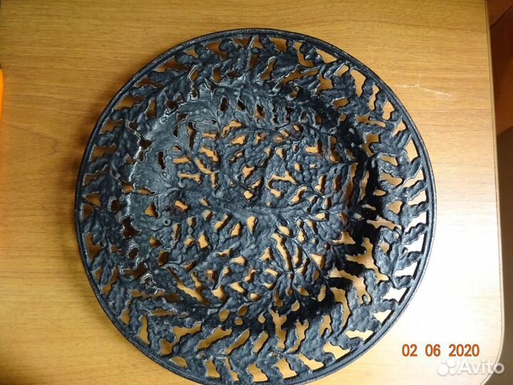 Тарелка ажурная каслинское литье