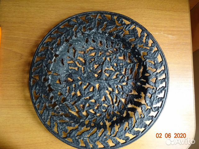 Тарелка ажурная каслинское литье