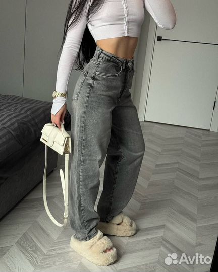 Джинсы женские широкие