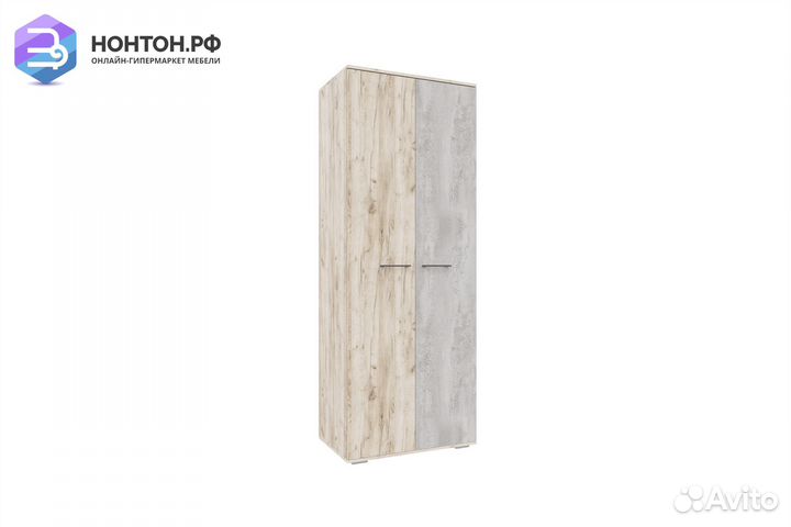 Шкаф двухстворчатый Бостон шк-800 дуб крафт серый