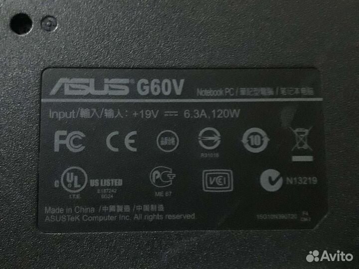 Asus G60V отдельными запчастями
