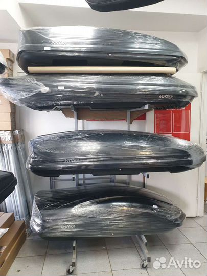 Автобокс на крышу 430л Серый