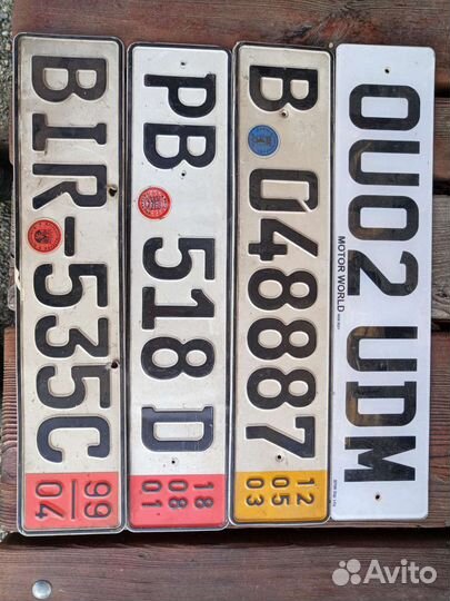 Номерной знак для коллекции. 500р за шт