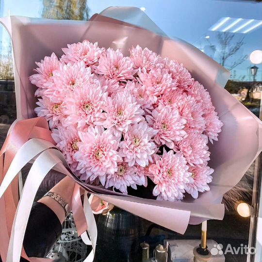 Букет из кустовых хризантем