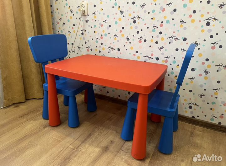 Детский стол со стульями IKEA