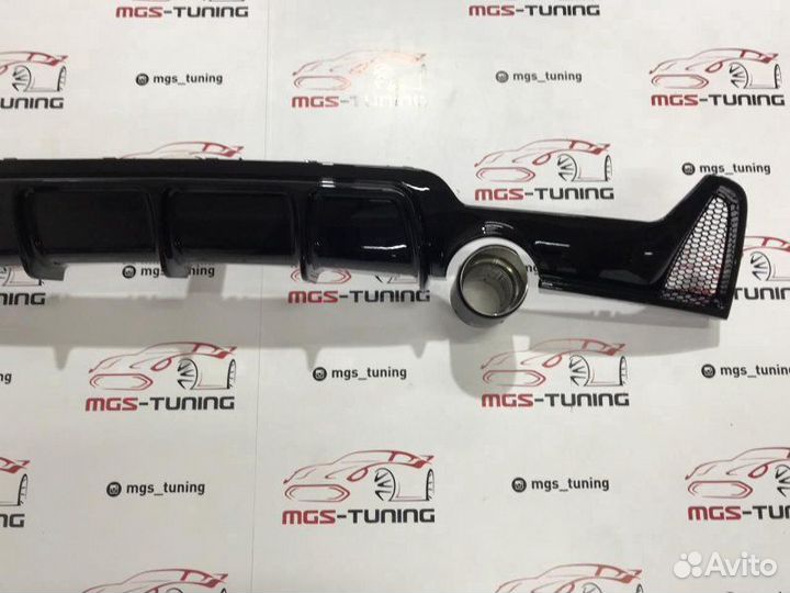 Диффузор BMW 4 F32 Глянцевый 1x1 + Матовый карбон