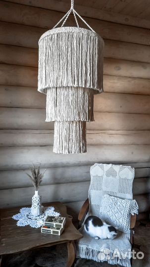 Абажур люстра макраме