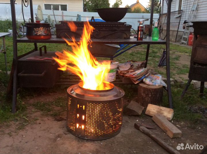 Очаг или мангал бак из листовой нержавеющей стали