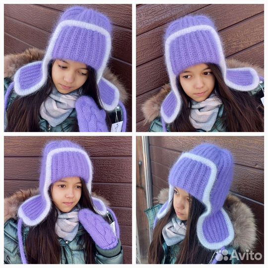 Шапка Ушанка, свяжу на заказ