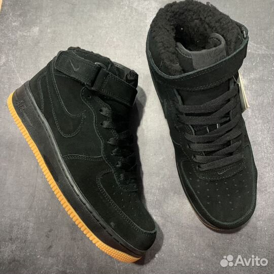 Кроссовки зимние Nike Air Force 1 mid с мехом