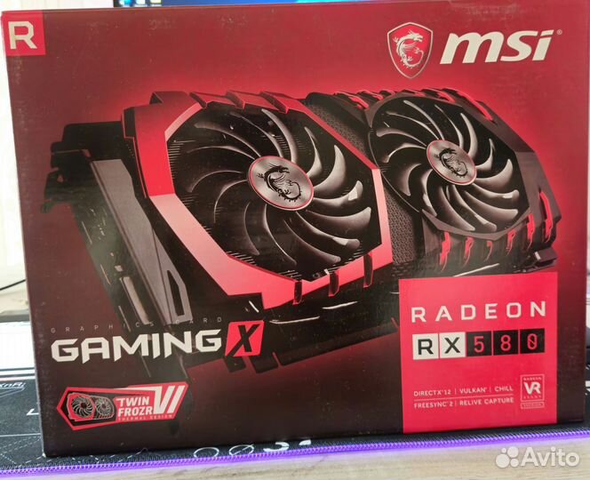 Видеокарта rx580 8gb msi