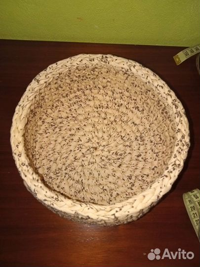 Корзинка из трикотажной пряжи